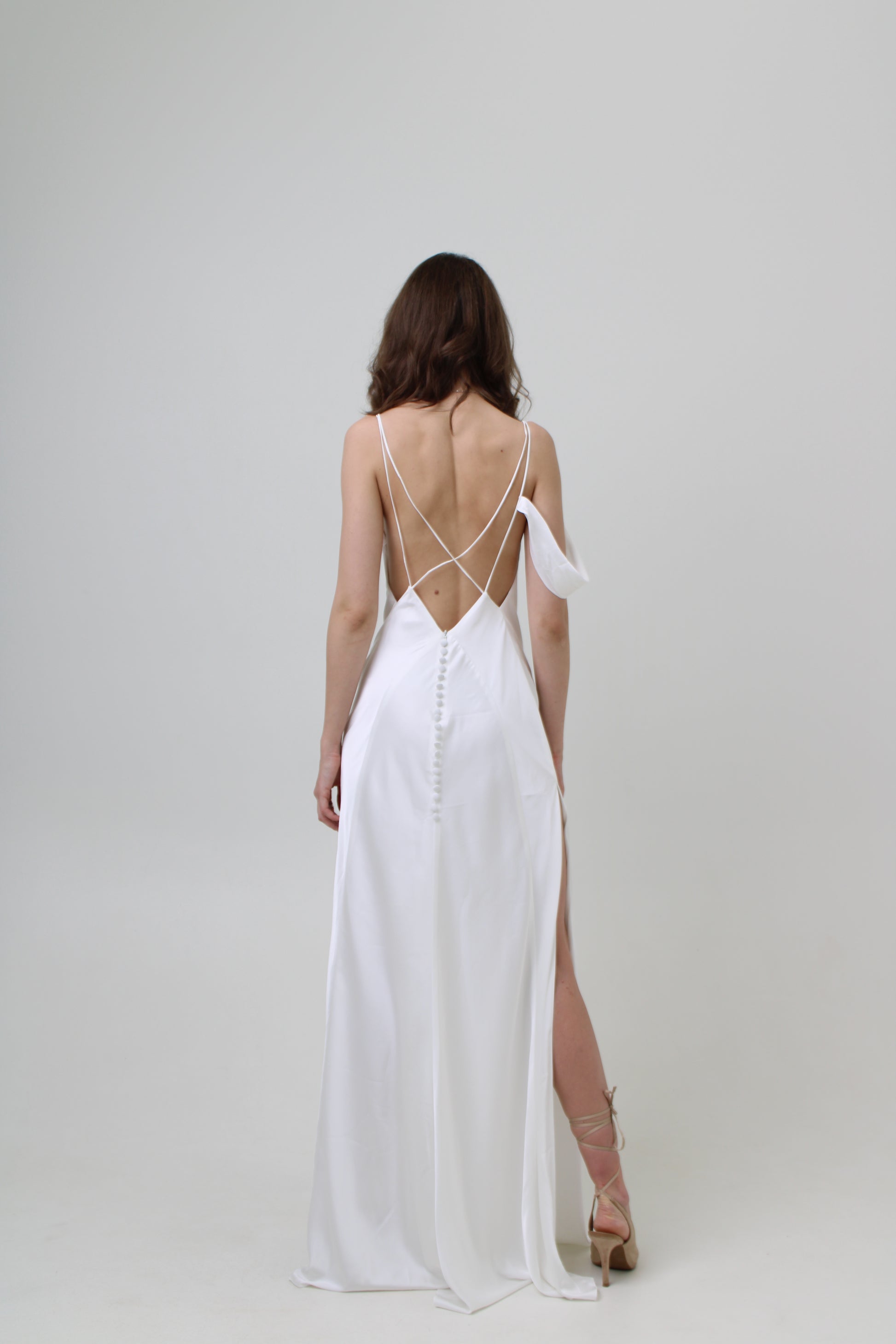 Deep V Cut Neck Dress HAILEY