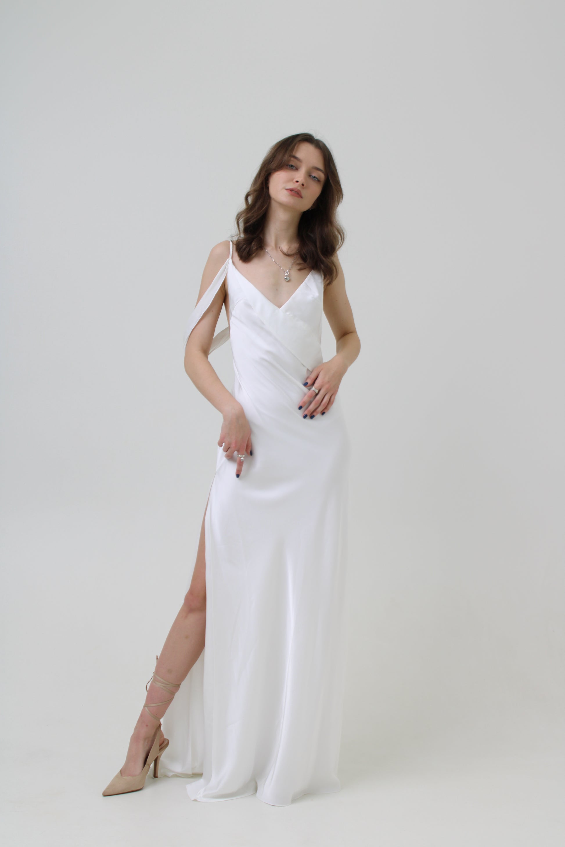 Deep V Cut Neck Dress HAILEY