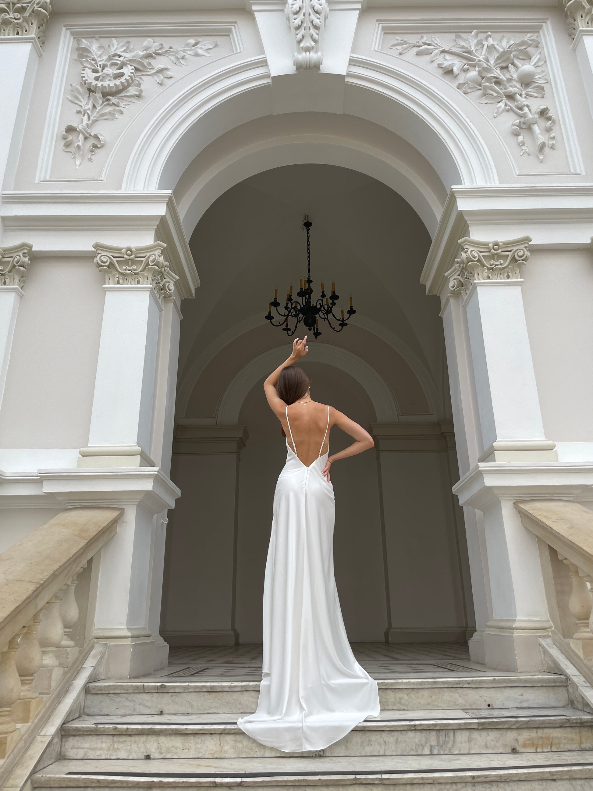 LIA Cowl Neck Wedding dress