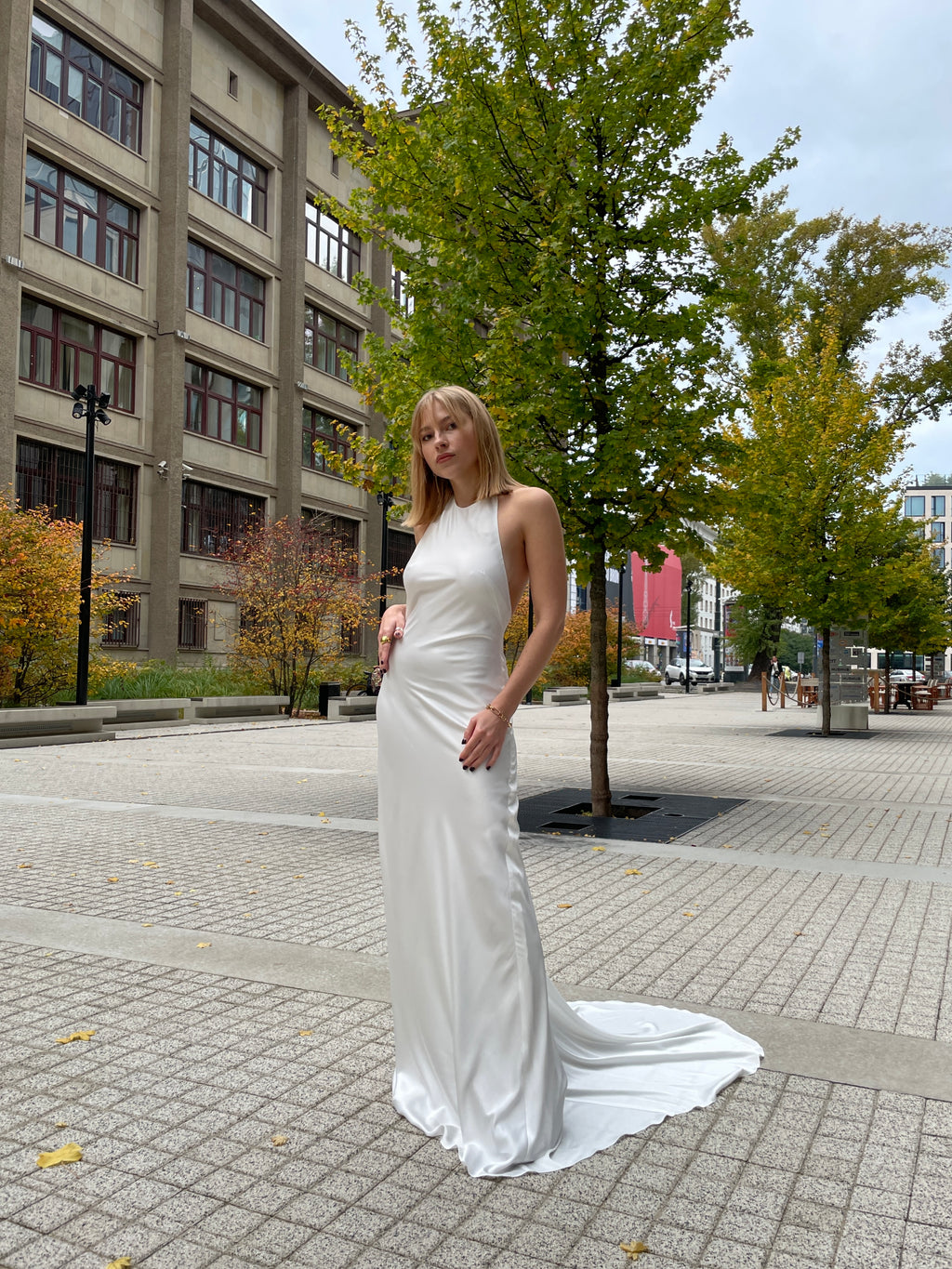 Halter Neck Wedding Dress AUDREY